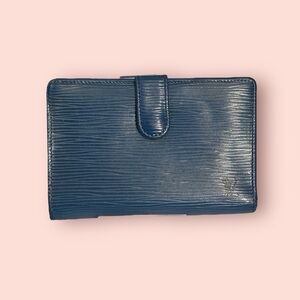 Louis Vuitton Epi Porte Monnaie Viennois Wallet in Toledo Blue